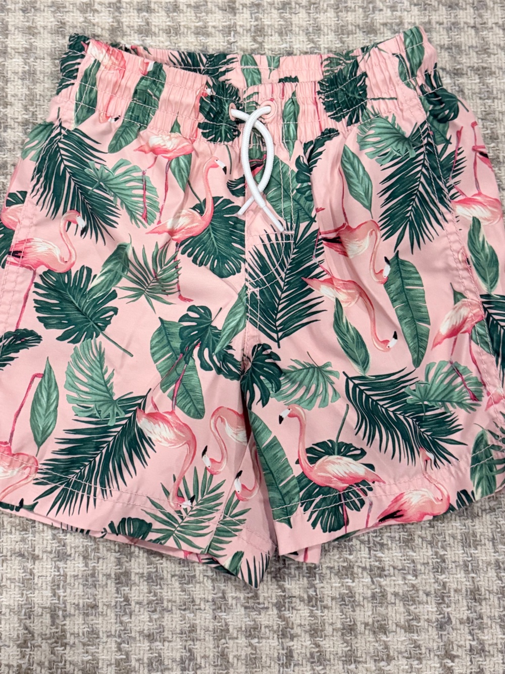 Pink Flamingo Tropical Swim Shorts